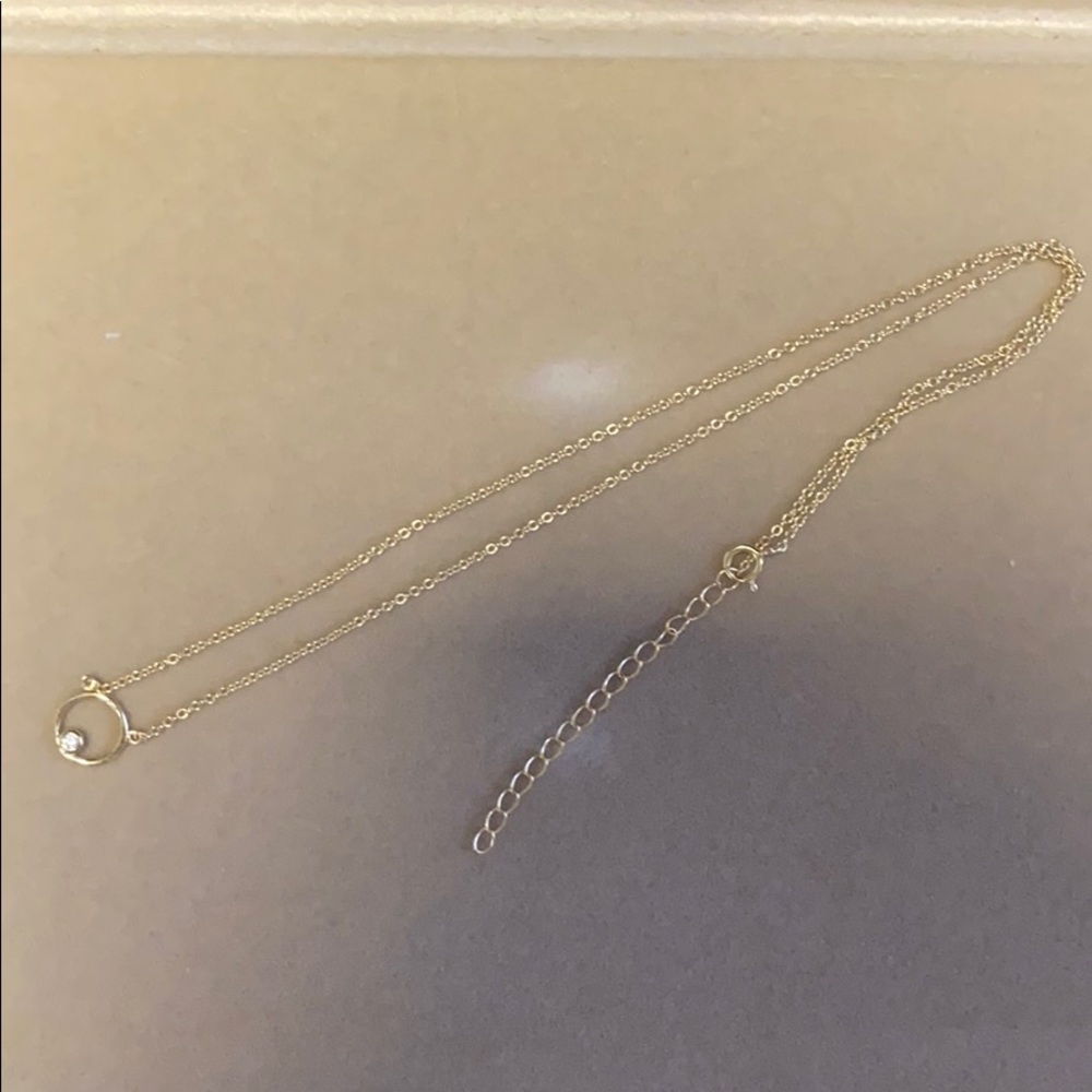 Gold plated over 925 silver CZ necklace